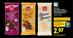 Lidl Fin Carré Chocolate de Leite Uvas-Passas e Avelãs/ Amêndoas/ Branco promoção