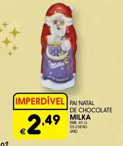 Meu Super Pai natal de chocolate milka promoção