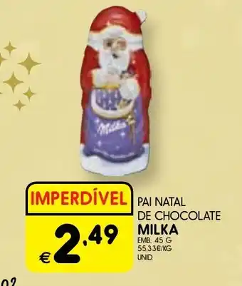 Meu Super Pai natal de chocolate milka promoção