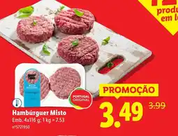 Lidl Hambúrguer Misto promoção