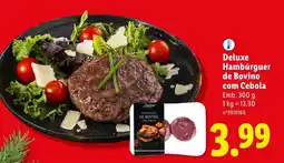 Lidl Deluxe Hambúrguer de Bovino com Cebola promoção
