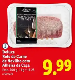 Lidl Deluxe Rolo de Carne de Novilho com Alheira de Caça promoção