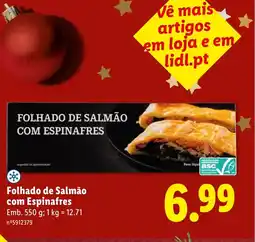 Lidl Folhado de Salmão com Espinafres promoção