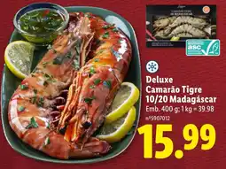 Lidl Deluxe Camarão Tigre 10/20 Madagáscar promoção