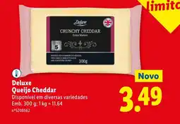 Lidl Deluxe Queijo Cheddar promoção