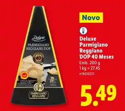 Lidl Deluxe Parmigiano Reggiano DOP 40 Meses promoção