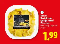 Lidl Deluxe Ravioli com Queijo e Mel/ Pistácios promoção