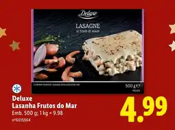 Lidl Deluxe lasanha frutos do mar promoção