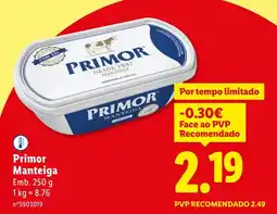 Lidl Primor Manteiga promoção