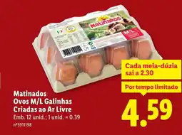 Lidl Matinados Ovos M/L Galinhas Criadas ao Ar Livre promoção
