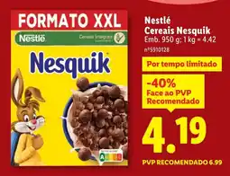 Lidl Nestlé Cereais Nesquik promoção