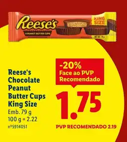 Lidl Reese's Chocolate Peanut Butter Cups King Size promoção