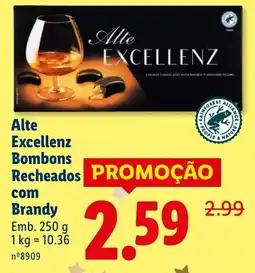 Lidl Alte Excellenz Bombons Recheados com Brandy promoção