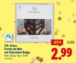 Lidl J.D. Gross Frutos do Mar em Chocolate Belga promoção