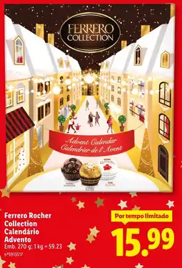 Lidl Ferrero Rocher Collection Calendário Advento promoção
