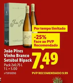 Lidl João Pires Vinho Branco Setúbal Bipack promoção
