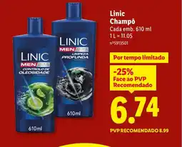 Lidl Linic Champô promoção