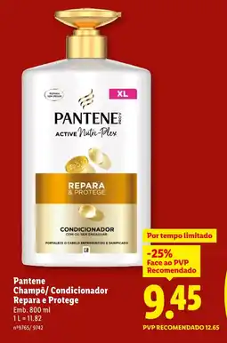 Lidl Pantene Champô/ Condicionador Repara e Protege promoção