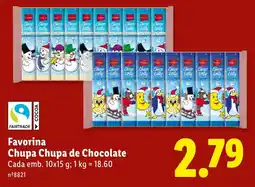 Lidl Favorina Chupa Chupa de Chocolate promoção