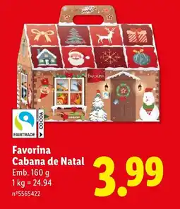 Lidl Favorina Cabana de Natal promoção