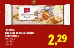 Lidl Favorina Biscoitos com Especiarias e Amêndoas promoção