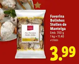 Lidl Favorina Bolinhos Stollen de Manteiga promoção