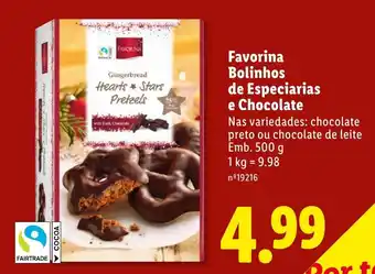 Lidl Favorina Bolinhos de Especiarias e Chocolate promoção
