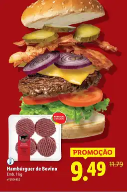 Lidl Hambúrguer de Bovino promoção