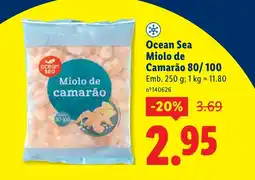 Lidl Ocean Sea Miolo de Camarão 80/100 promoção