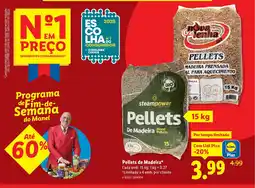 Lidl Pellets de Madeira promoção