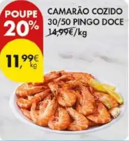 Pingo Doce Camarão cozido 30/50 pingo doce promoção