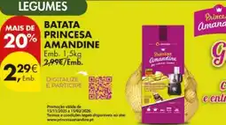 Pingo Doce Batata princesa amandine promoção