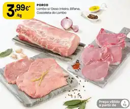 Intermarché PORCO Lombo s/ Osso Inteiro, Bifana, Costeleta do Lombo promoção