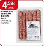 Intermarché 6 salsichas chipolata com ervas porsi promoção