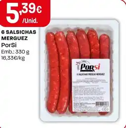 Intermarché 6 salsichas frescas merguez PorSi promoção