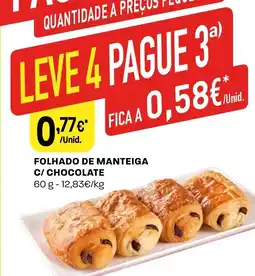 Intermarché Folhado de manteiga c/ chocolate promoção