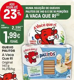Intermarché Queijo palitos A Vaca Que Ri promoção