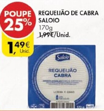 Pingo Doce Requeijão de Cabra Saloio 170g promoção