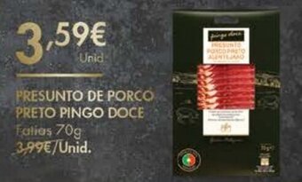 Presunto de Porco Preto Pingo Doce 70g