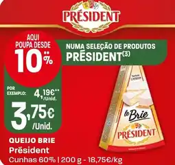 Intermarché Queijo brie Président promoção