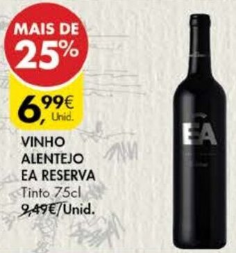 Pingo Doce Vinho Alentejo EA Reserva 75cl promoção