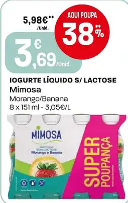 Intermarché Iogurte líquido s/lactose Mimosa promoção