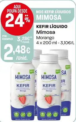 Intermarché Kefir líquido mimosa promoção