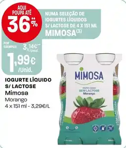 Intermarché Iogurte líquido s/lactose Morango promoção