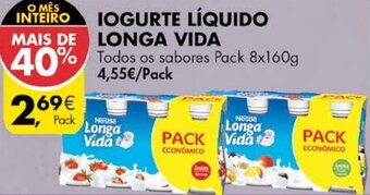 Pingo Doce Iogurte Líquido Longa Vida 8x160g promoção