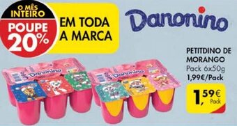 Pingo Doce Petitdino de Morango Danonino 6x50g promoção