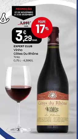 Intermarché Expert club vinho Côtes Du Rhône Tinto promoção
