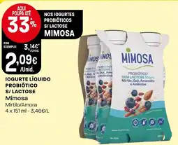 Intermarché Iogurte líquido probiotico s/ lactose mimosa promoção