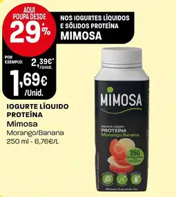 Intermarché Iogurte líquido proteína MIMOSA promoção