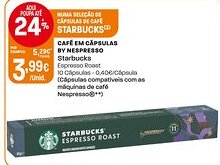 Intermarché Café em cápsulas by nespresso Starbucks promoção